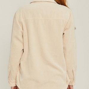 Corduroy Reversible Button Down Shacket Women's Fall - Etsy