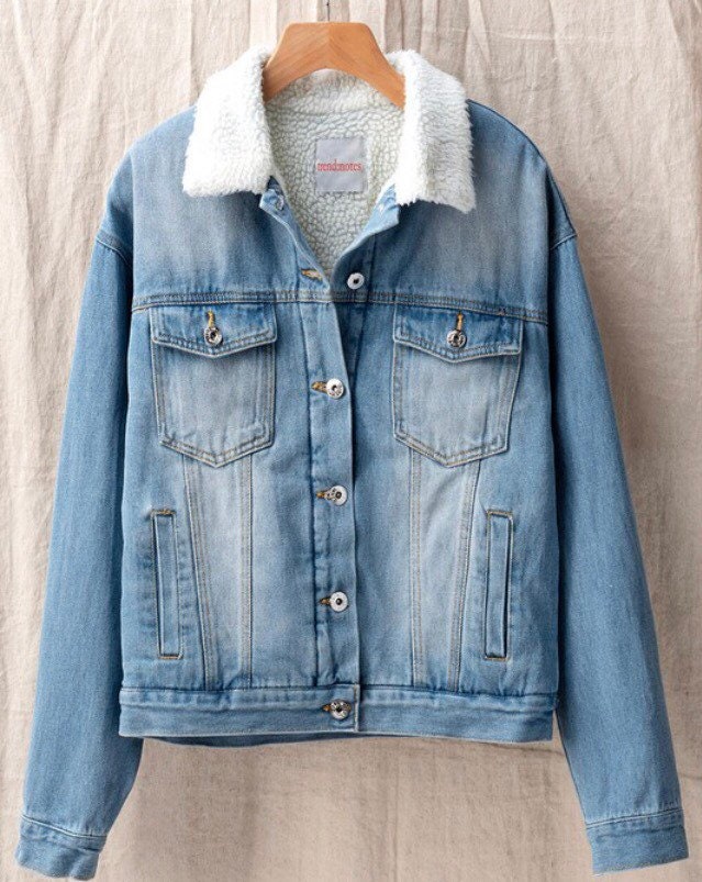 【COSYHARU】Lapet Vintage China Neck Denim Jacket COSYHARU】Lapet Vintage China Neck Denim Jacket (COSYHARU