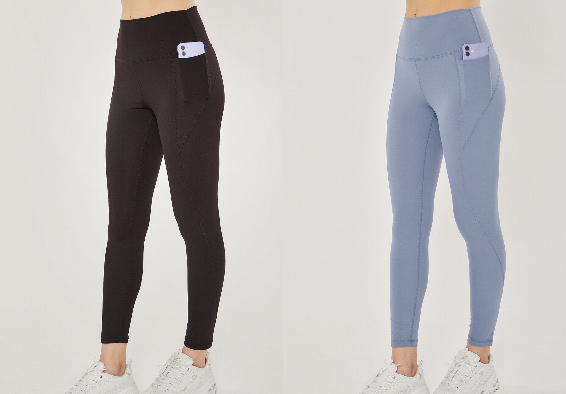 Buy Active Leggings With Phone Pockets. Wide Waistband Athletic