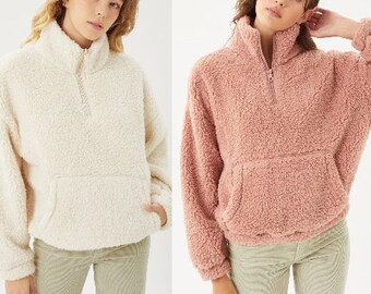 fluffy quarter zips