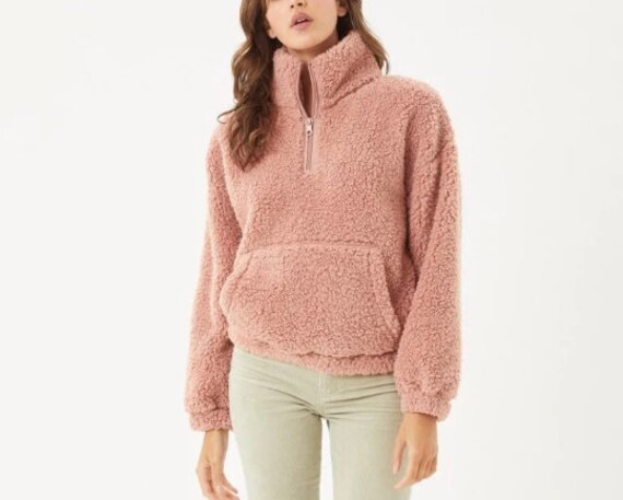 blush sherpa pullover