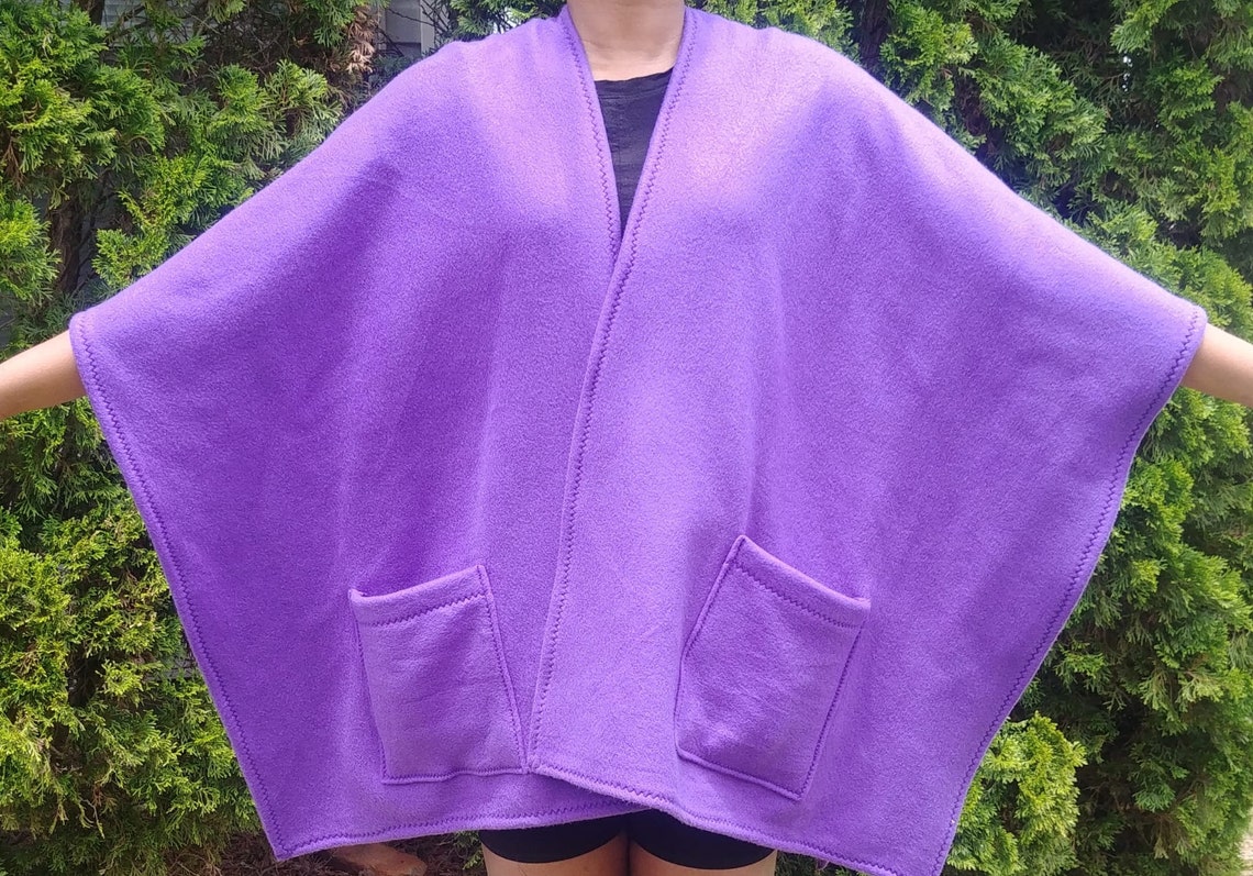 Fleece Shawls with Pockets Shawls & Wraps Winter Etsy