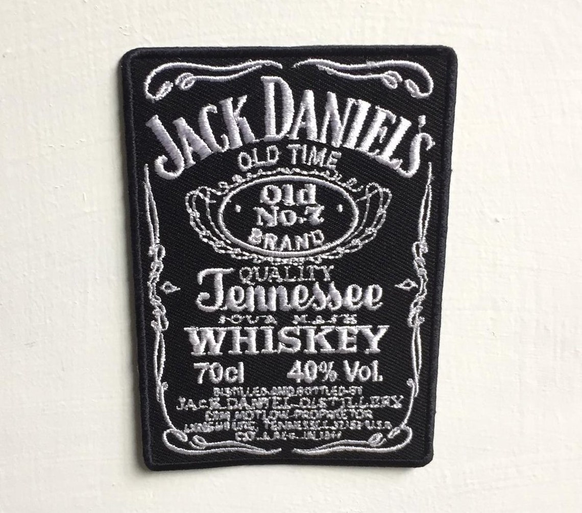 Jack Daniels Drink Art Badge Large Iron or sew on Embroidered | Etsy