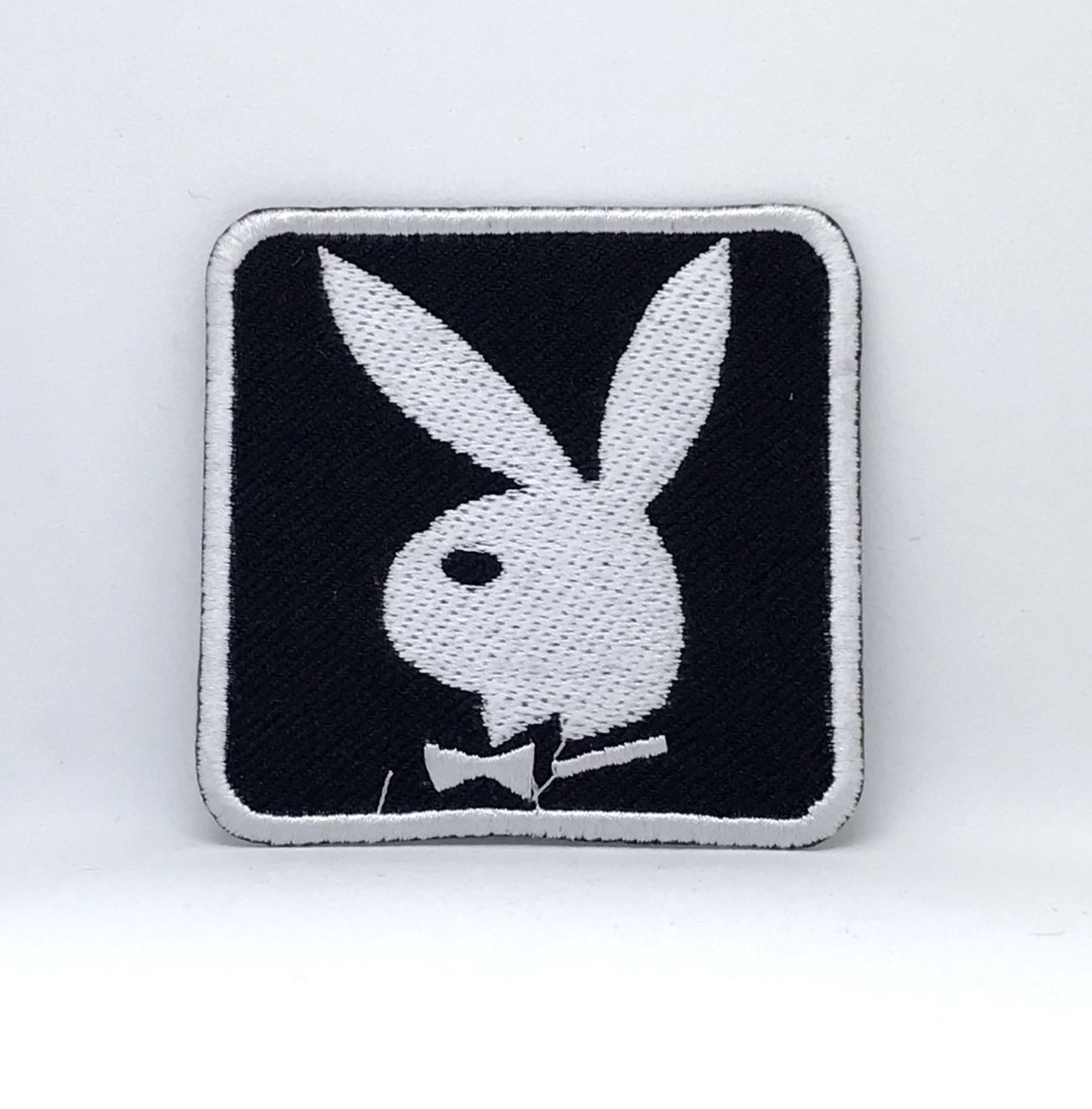 Playboy Bunny Black & White Iron Sew on Embroidered Patch Etsy