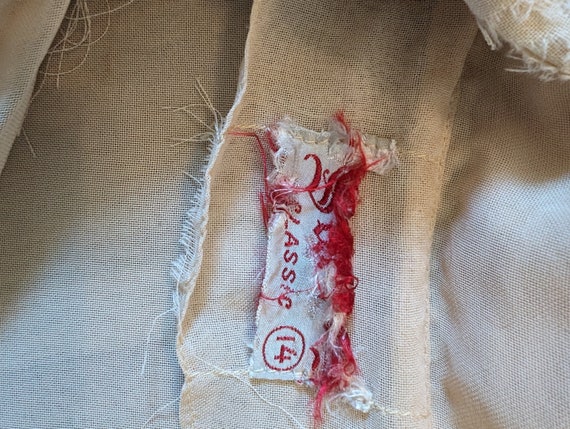 1940/50s cream pleated sleeveless sheer dress nee… - image 10