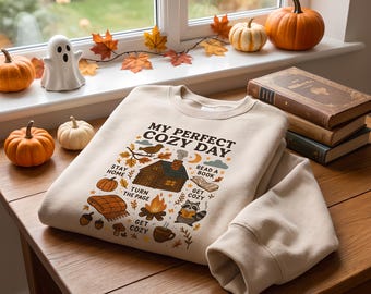 Halloween sweatshirt / autumn sweatshirts / fall season / reading sweatshirt / cozy day /