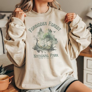 forbidden forest sweatshirt, wizard fan gifts, Harry Magic, potterhead sweatshirt, wizarding world sweatshirt, hp sweatshirt,