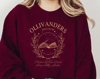 sweat-shirt ollivander, sweatshirt, Baguette de sorcier , cadeaux fan sorcier, Harry Magic, sweatshirt potterhead, sweat-shirt monde magique