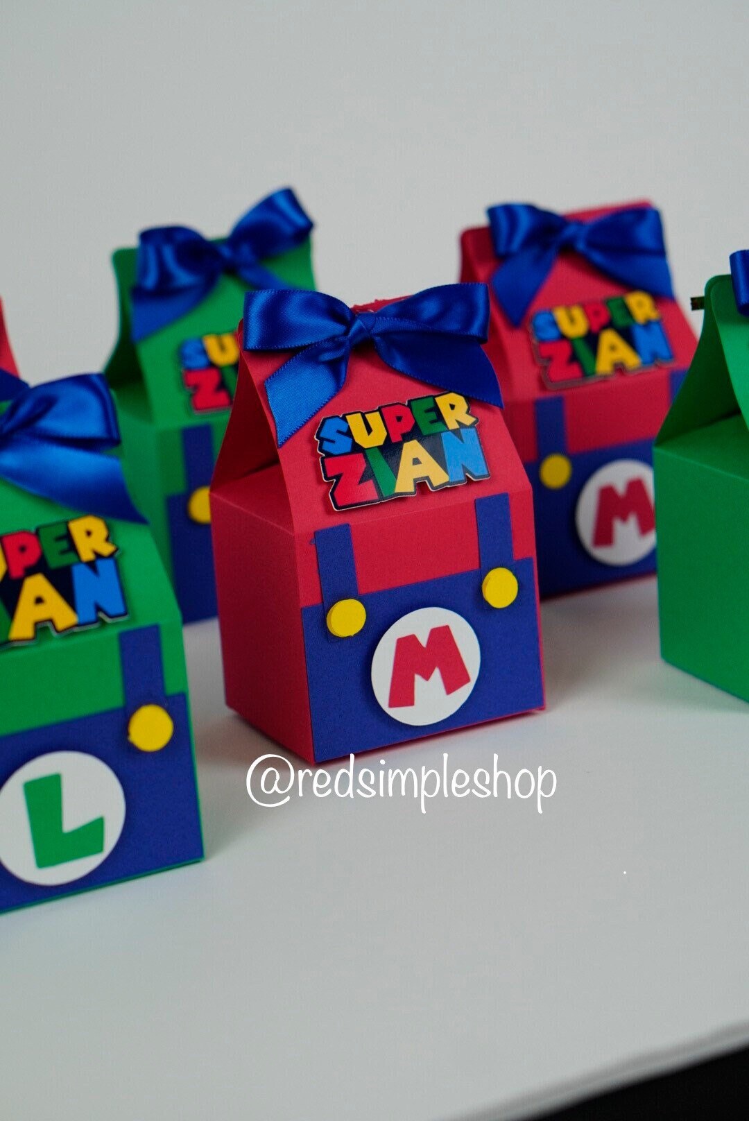 Set of 6 Super Mario Bros Favor Box Luigi Favor Box Super - Etsy