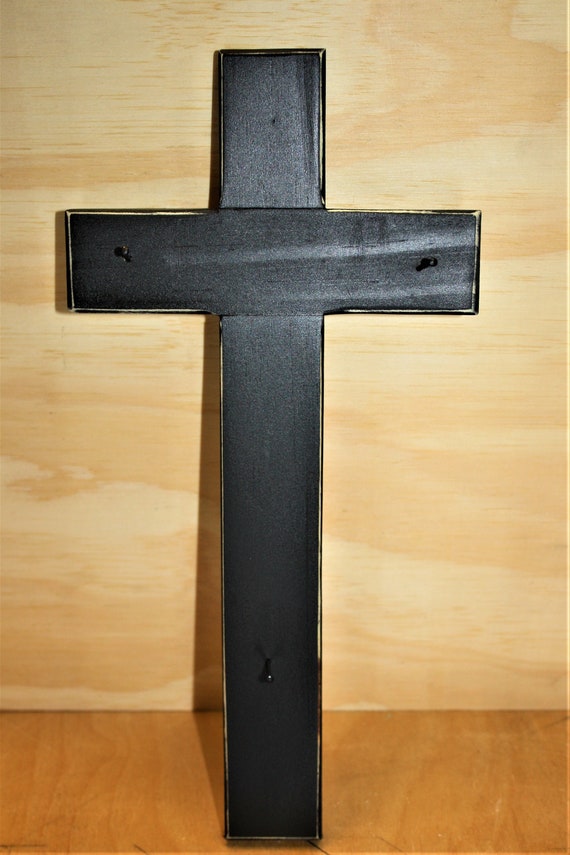 Wall Cross Wood Cross Husband Gift Walnut Cross Wooden Cross Christian Gift  Religious Cross Baptism Cross-12 