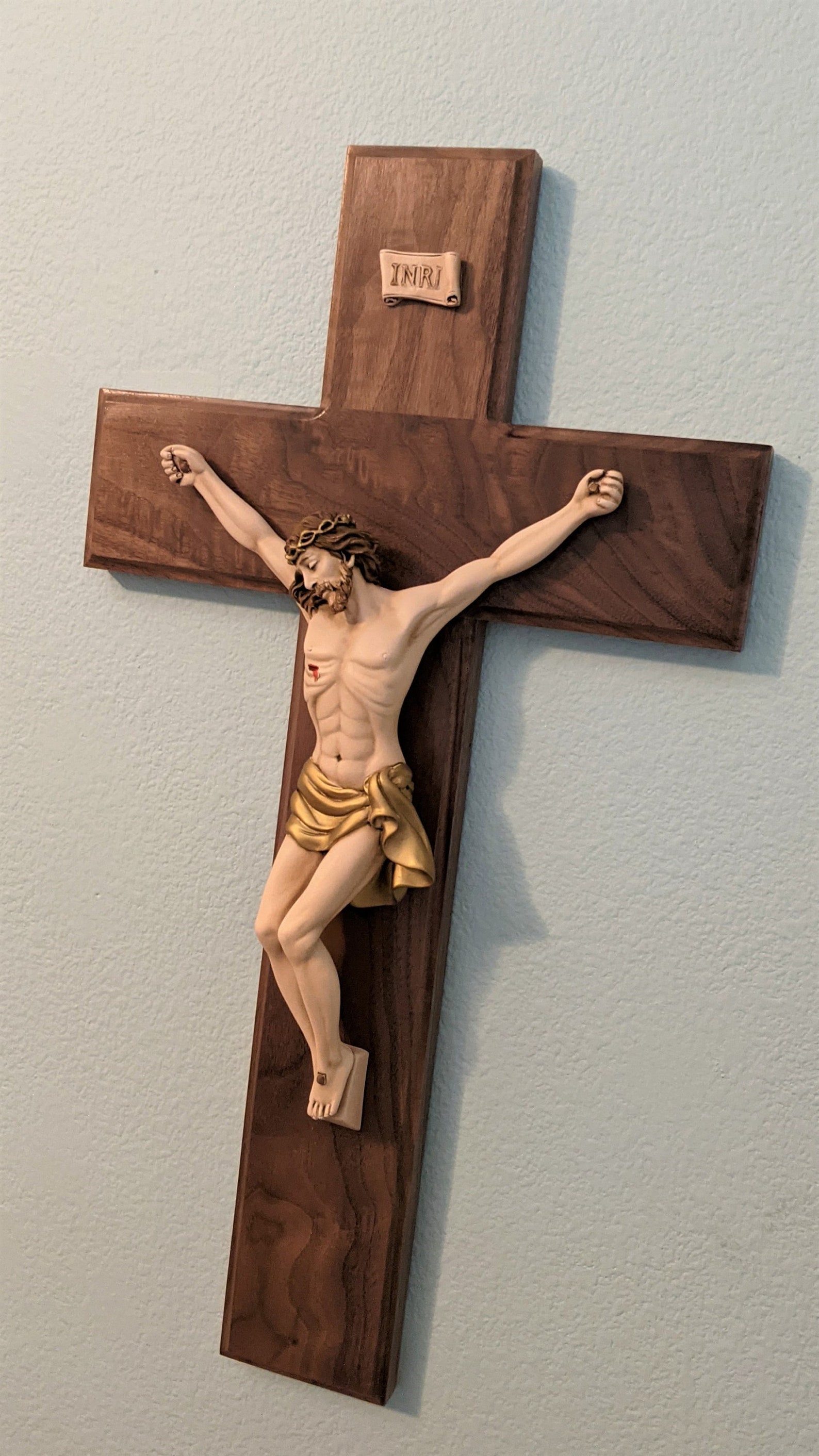 Extra Large Wall Crucifix 20 Flesh Tone Resin Corpus Etsy