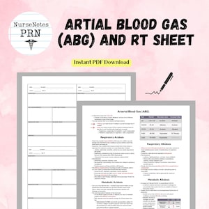 Arterial Blood Gas (ABG) and RT Sheet