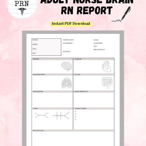 Hoja de informe de Nurse Brain