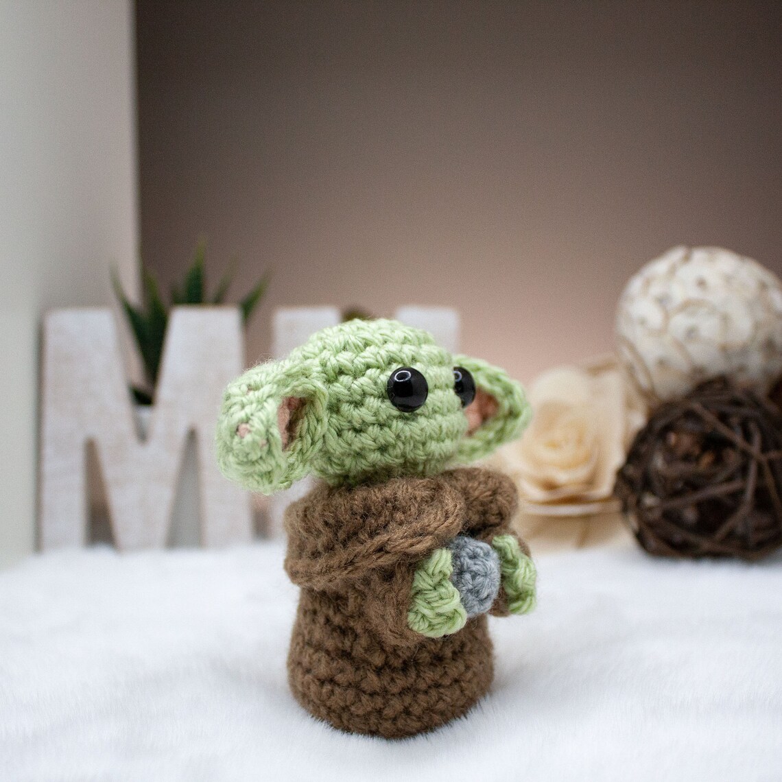 Handmade Crochet Amigurumi Baby Yoda / Grogu Mini Plushie with | Etsy