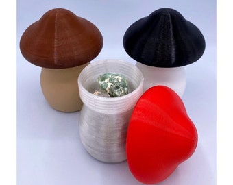 Mushroom Stash Container - Fun and Practical Storage Solution - Mushroom decor with a practical twist.
