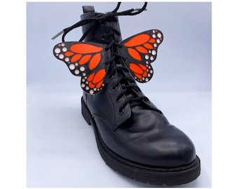 Butterfly Wings Boot Accessory - Custom Color Butterfly Wing Accessory - Choose a base color or the Monarch Butterfly Option