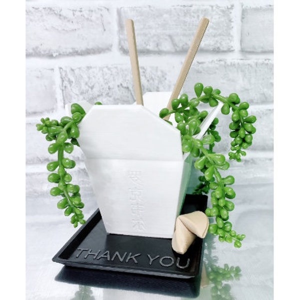 Chinesischer Takeout Planter - Takeout Planter - Chinesischer Takeout Catch All - Takeout Vase - Für Pflanzen oder einfach nur zum Sammeln Ihrer Schmuckstücke!