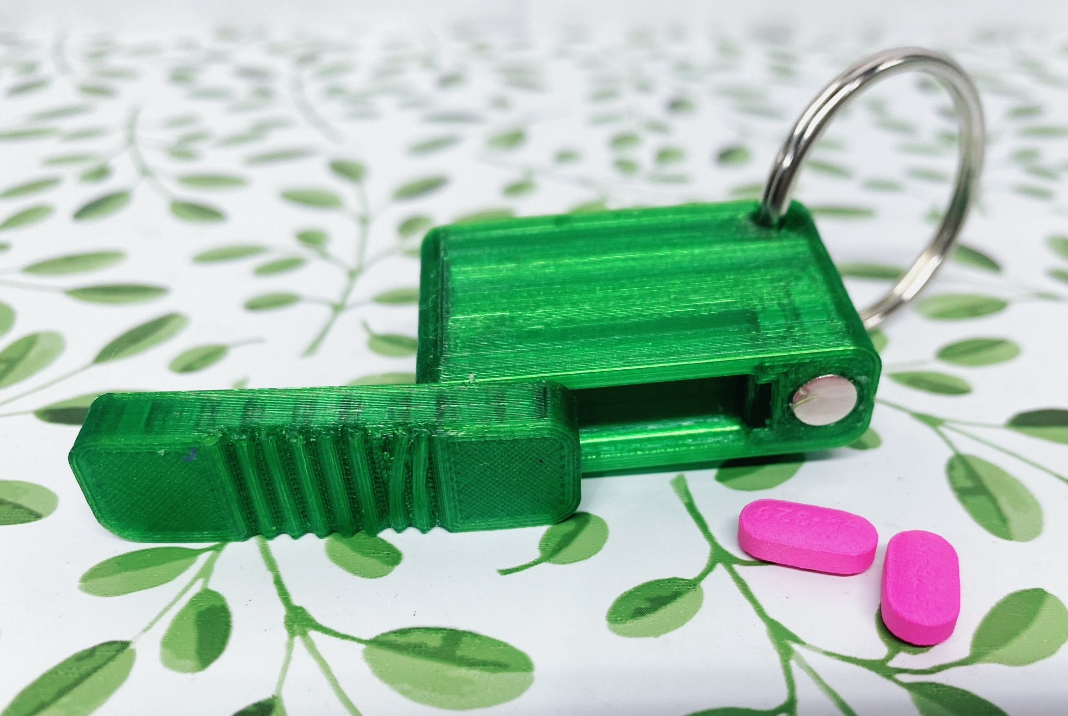 Keychain Case Keychain Pill Case Keychain Earring Case Etsy