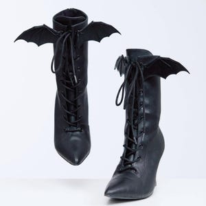3D-geprinte laarsvleermuisvleugels - cosplay laarsaccessoires - schoenvetervleugels - set met 4 vleugels - vleermuisvleugels voor schaatsen of laarzen!