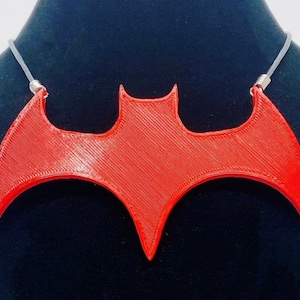 Bat Necklace with 18” cord necklace// Red Bat Necklace // Cosplay Necklace // Hex Bat Necklace // Multiple Colors to Choose From!