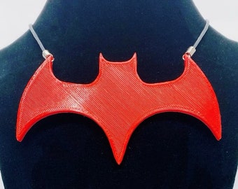 Bat Necklace with 18” cord necklace// Red Bat Necklace // Cosplay Necklace // Hex Bat Necklace // Multiple Colors to Choose From!