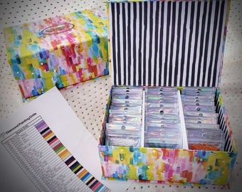 Boxed set of Round Ab Drills for Diamond Painting contains 75 colors 2000 Drills Aurora Borealis 5D Diamond Painting Drills Beads