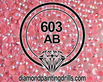 AB 603 ROUND Diamond Painting Drills Aurora Borealis 5D Beads DMC 603 Cranberry - Light Medium