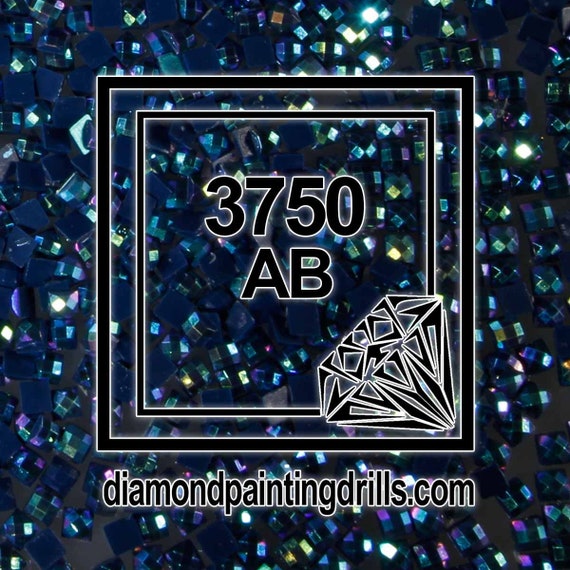 AB 3750 SQUARE Diamond Painting Drills Aurora Borealis 5D Beads DMC 3750  Antique Blue Very Dark 