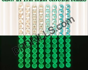 2000 GLOW in the DARK Round CRYSTAL Drills for Diamond Painting