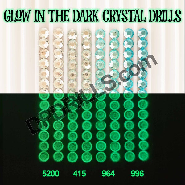 2000 GLOW in the DARK Round CRYSTAL Perceuses pour la peinture au diamant