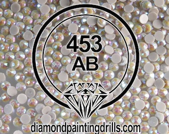 AB 453 ROUND Diamond Painting Drills Aurora Borealis 5D Beads DMC 453 Shell Gray - Light