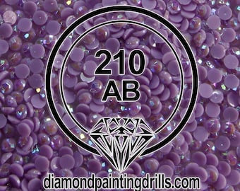 AB 210 ROUND Diamond Painting Drills Aurora Borealis 5D Beads DMC 210 Lavender - Medium