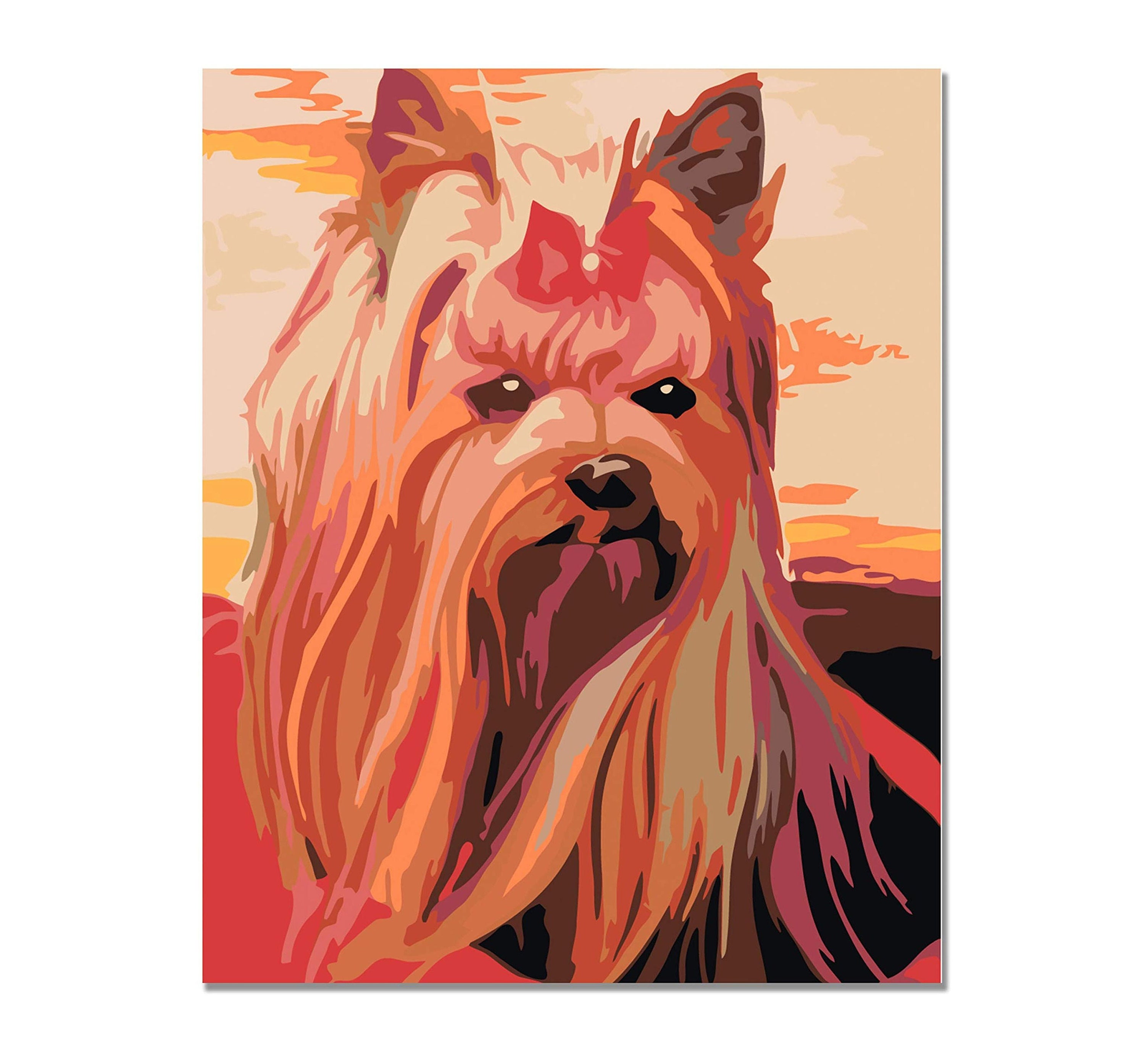 Yorkshire Terrier Paint By Numbers DIY Kit Dog Painting By Etsy