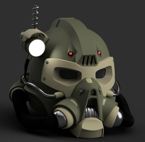 Fallout T-65 パワーアーマー ヘルメット - 着用可能 (デジタル