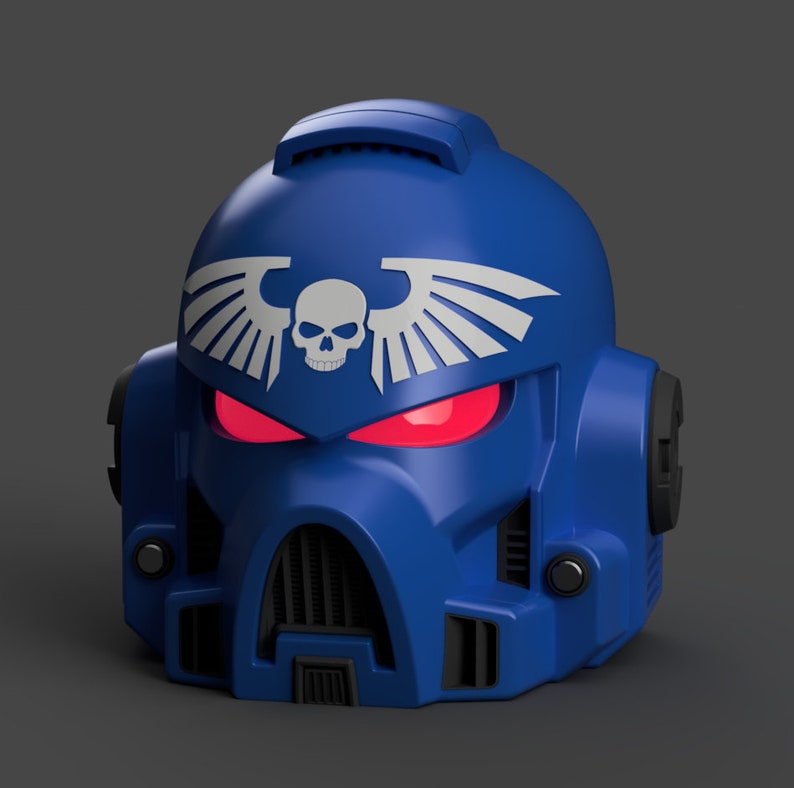 Warhammer 40K MK VIII Space Marine Helmet Wearable digital - Etsy