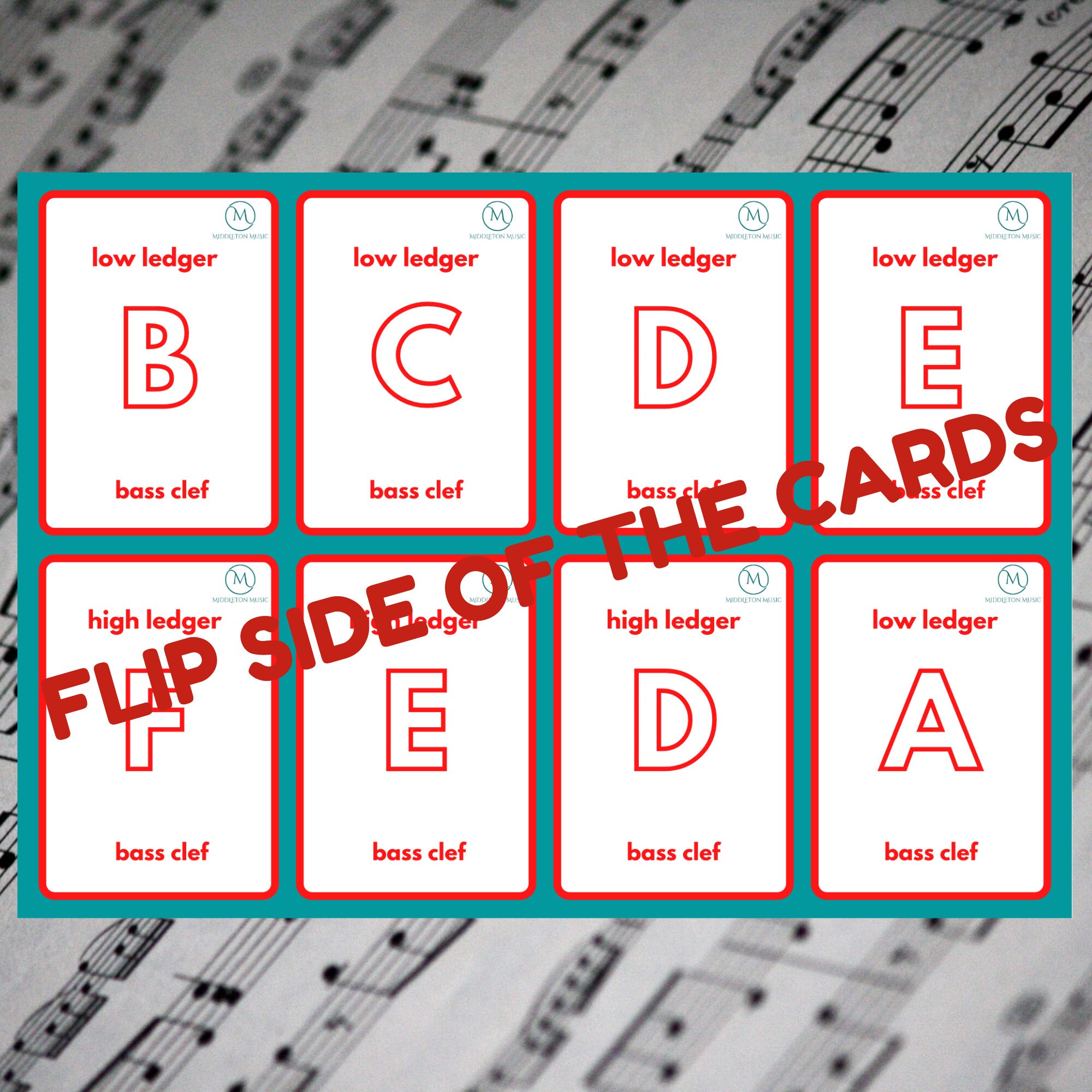 Buy Musical Alphabet RED Doublesided Music Flash Cards Online in India