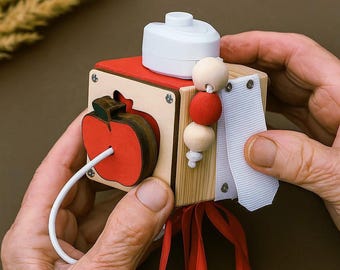 Oak Busy Cube: Dementia, Alzheimer's Sensory Activity Toy