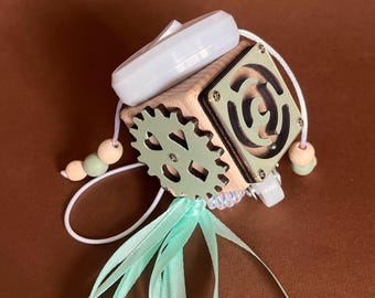 Dementia Fidget Cube: Handmade Wooden Sensory Toy for Alzheimer's