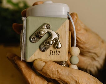 Dementia Fidget Cube: Wooden Sensory Toy for Alzheimer's