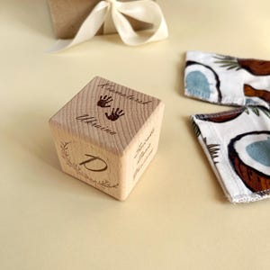 Personalized Baby Block - Custom Engraved Newborn Gift