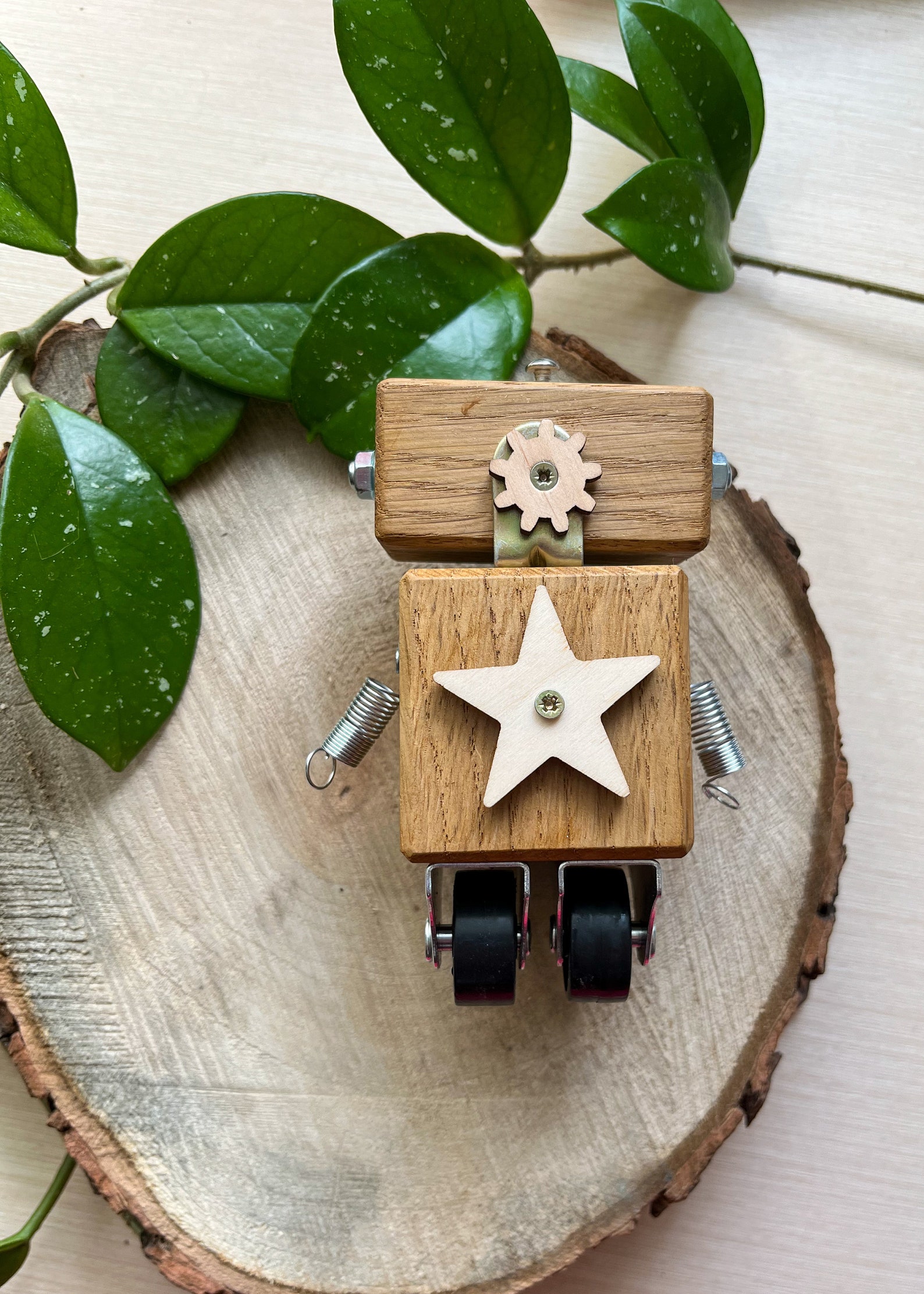 Wooden Robot Travel Toy College Student Gift Funny Office Etsy