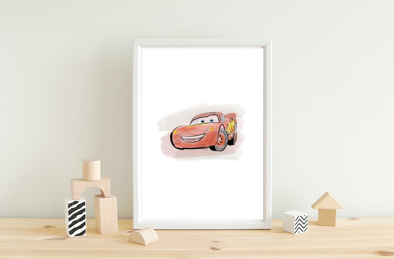 Lightning Mcqueen Print: Pixar Cars Wall Art (digital Download) - Etsy
