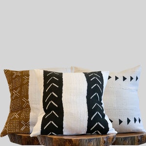 Authentic African Mudcloth / bogolanfini Pillow Covers (UNIQUE DESIGNS) 20x20