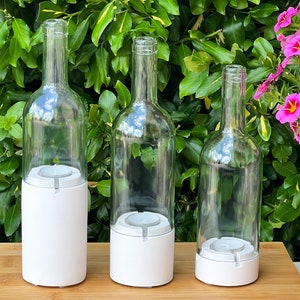 Bottle light // Lantern // Decoration made from wine bottles // Wedding table decoration // Housewarming gift // Large lantern