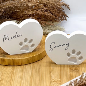 Heart with paw // Memorial pet // Memorial dog // Keepsake dog