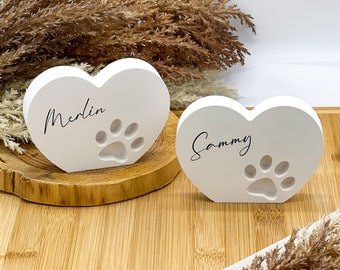 Heart with paw // Memorial pet // Memorial dog // Keepsake dog