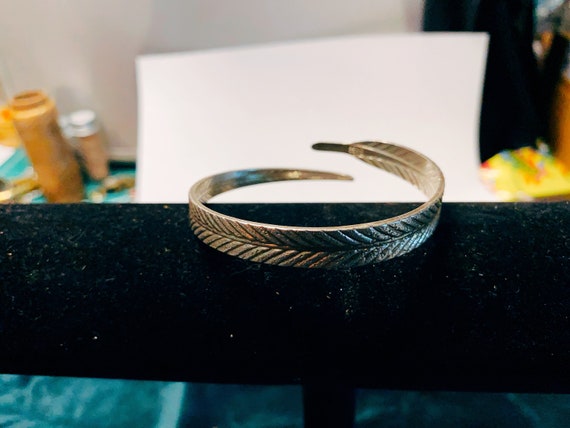 Silver Feather Bangle - image 1