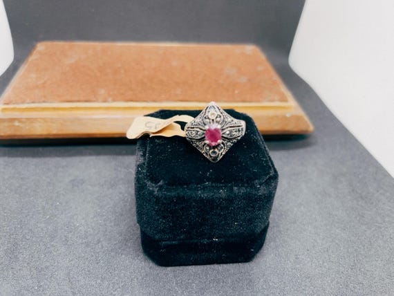 Art Nouveau Ruby Ring - image 3