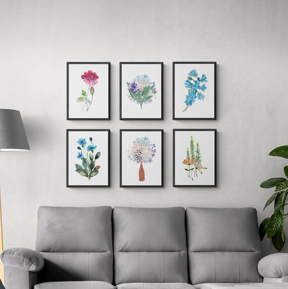 Digital Art Prints Watercolor Print Floral Printing Etsy