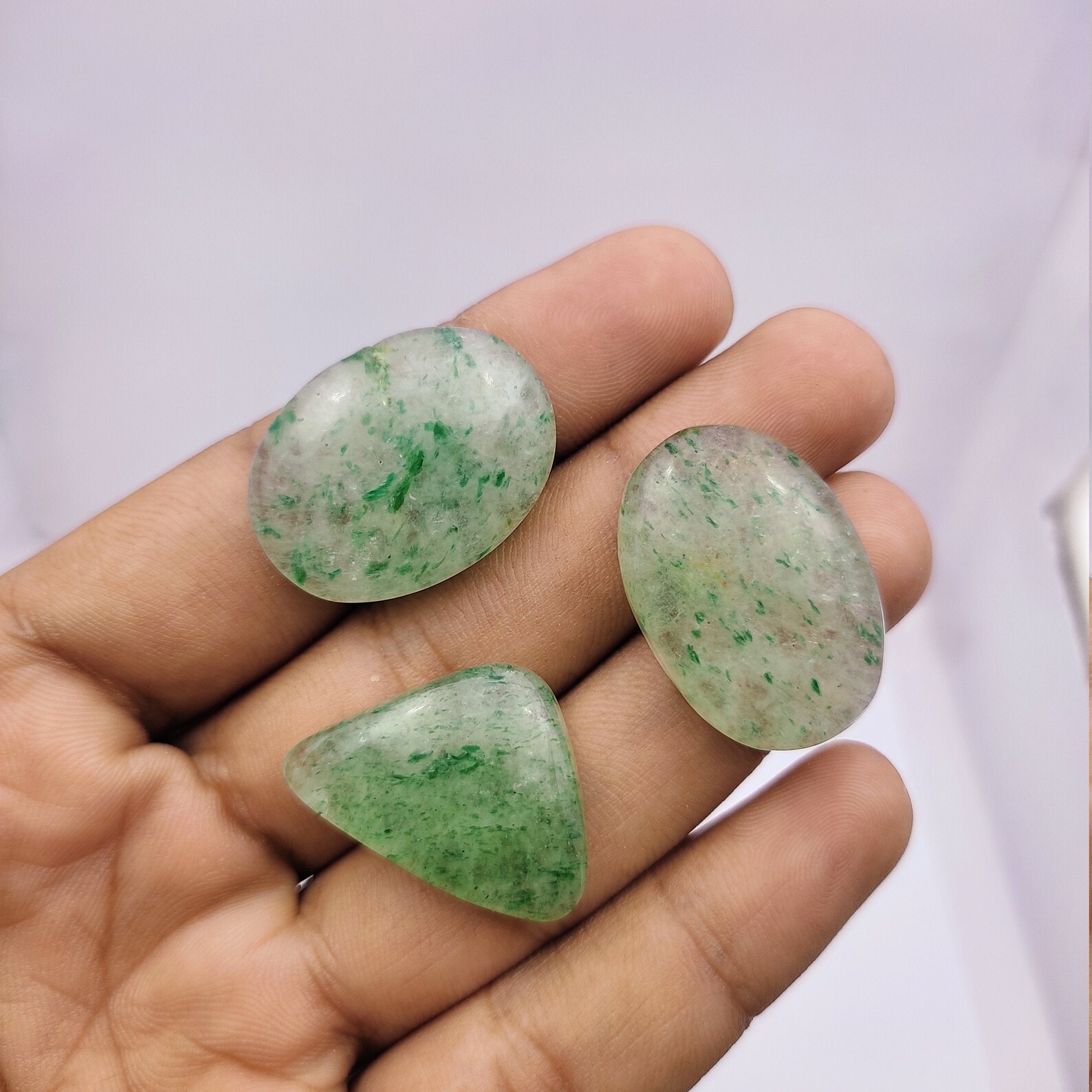 3 Stück TopQualität grün Quarz Edelstein natürliche grüne Etsy